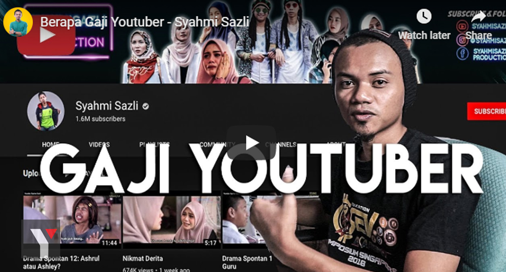 Berapa gaji Syahmi Sazli Youtuber | YOY Network